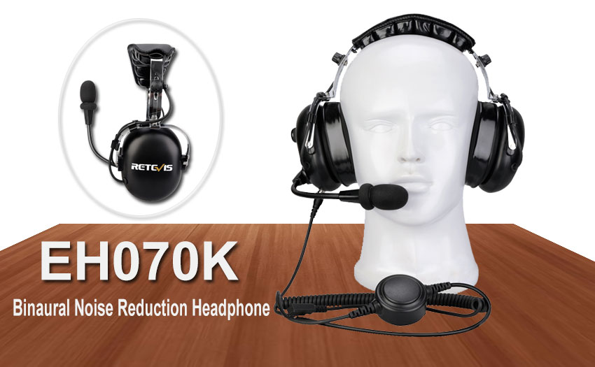 Retevis EH070K Binaural Noise Reduction Headphone